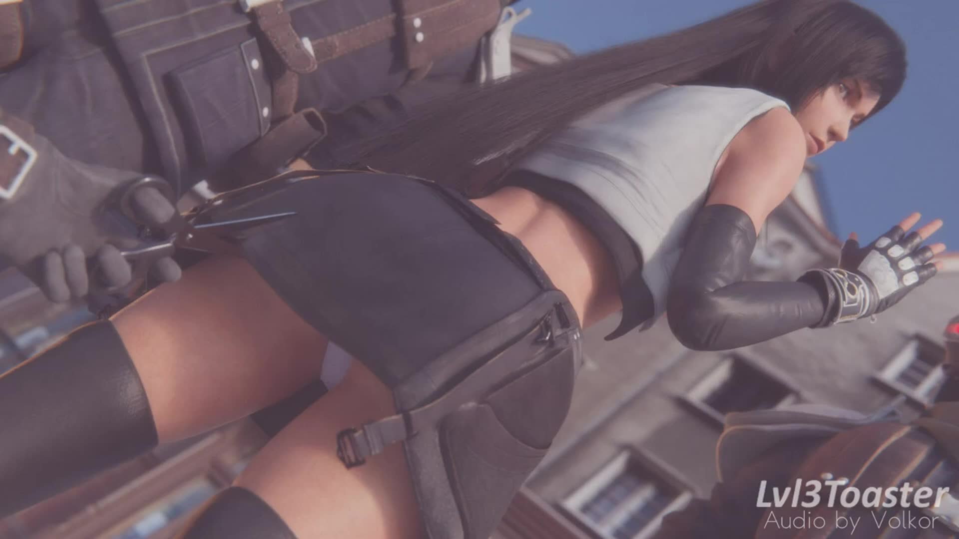 Black Long Hair Tifa Lockhart Breasts And Ass Out Of Clothes By Ripping Clothes Showing Body – Final Fantasy VII thumbnail