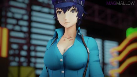 Shirogane Naoto From Persona 4 Big Breasts Female Popping Buttons Showing Hot Boobs NSFW animation thumbnail