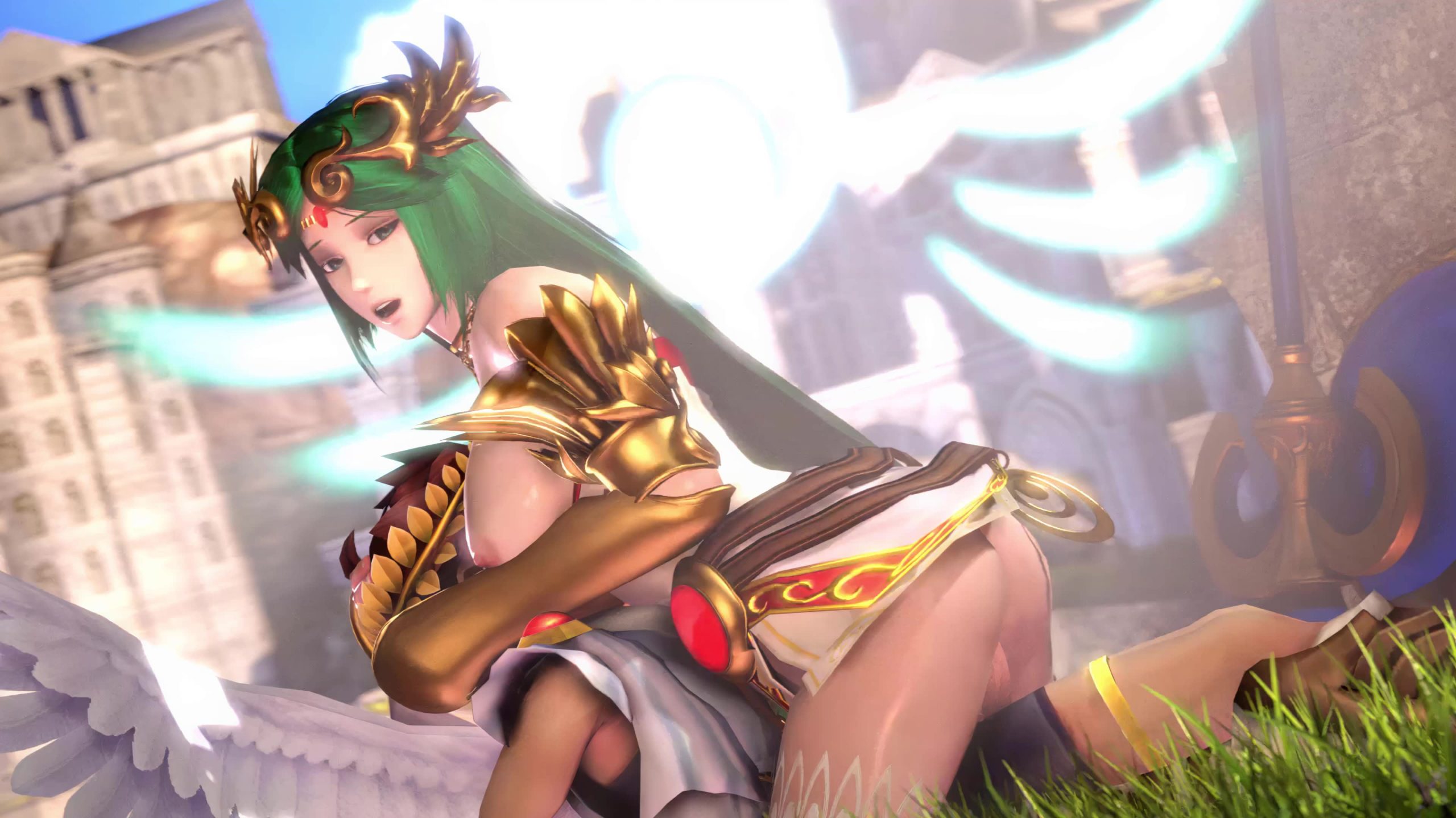 Palutena Rides Young Cock Of Pit In Cowgirl Position – Kid Icarus NSFW animation thumbnail