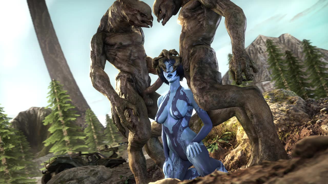 Cortana Gets Two Big Dicks Together In Ears – Halo NSFW animation thumbnail