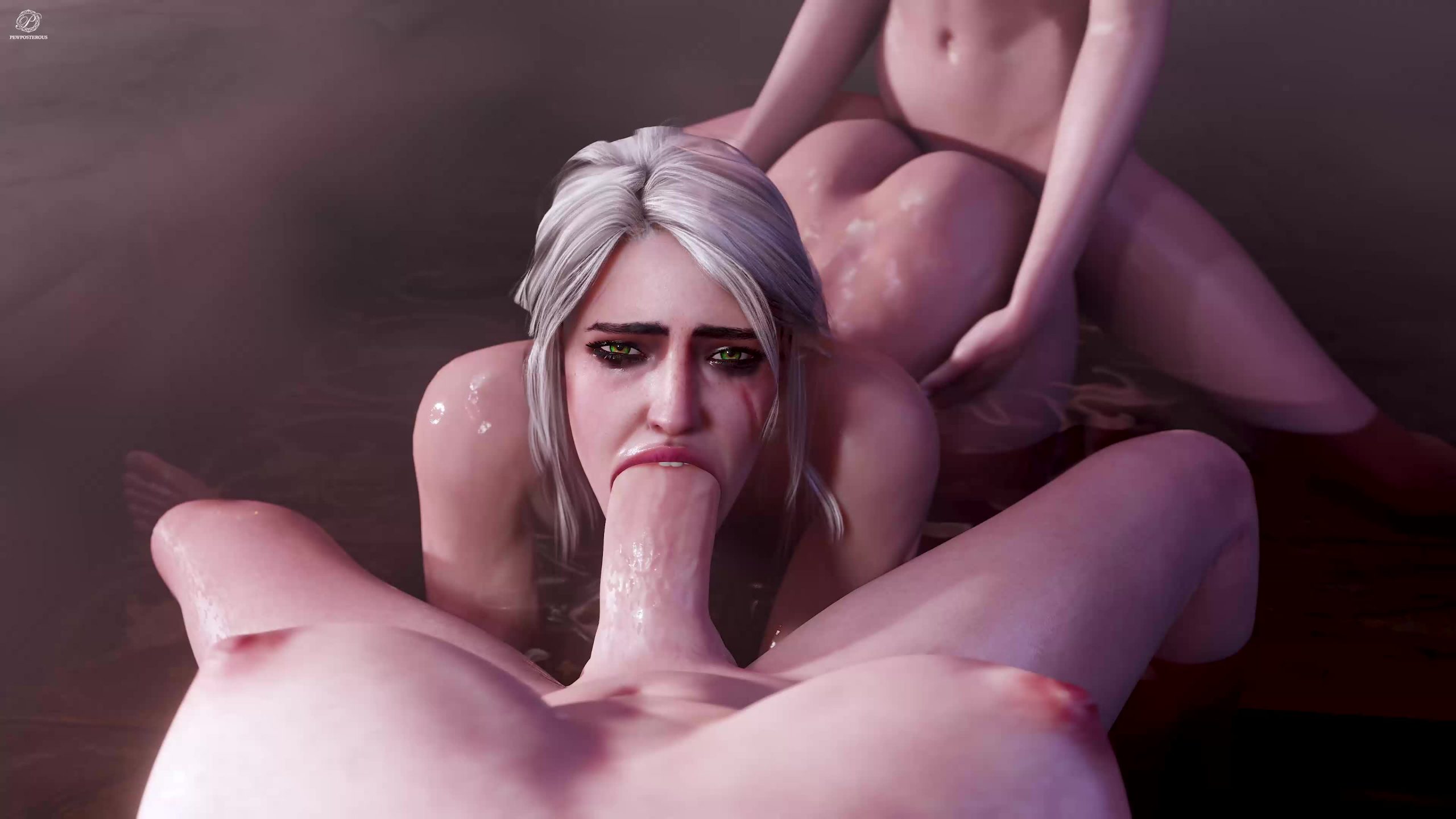 Ciri, Triss Merigold, Yennefer Having Threesome Sex With Futanari – The Witcher 3 NSFW animation thumbnail