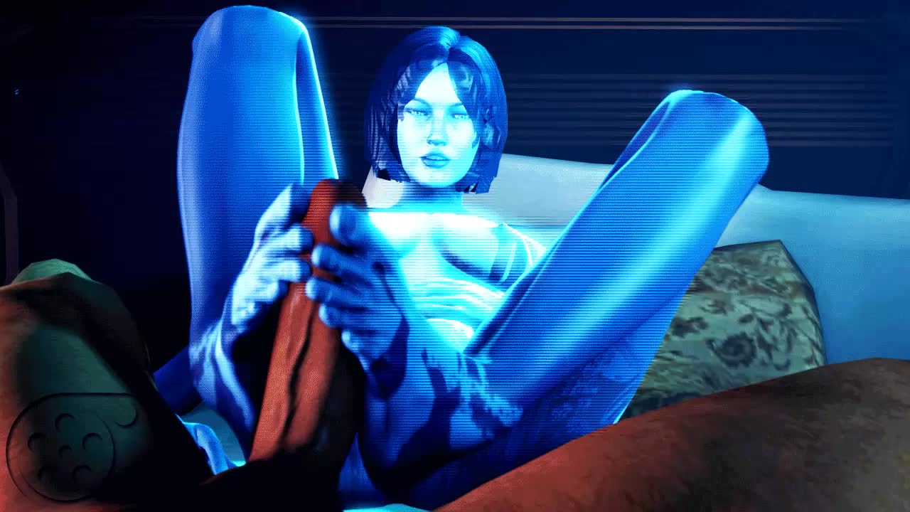 Cortana Gives Footjob To Big Penis – Halo NSFW animation thumbnail