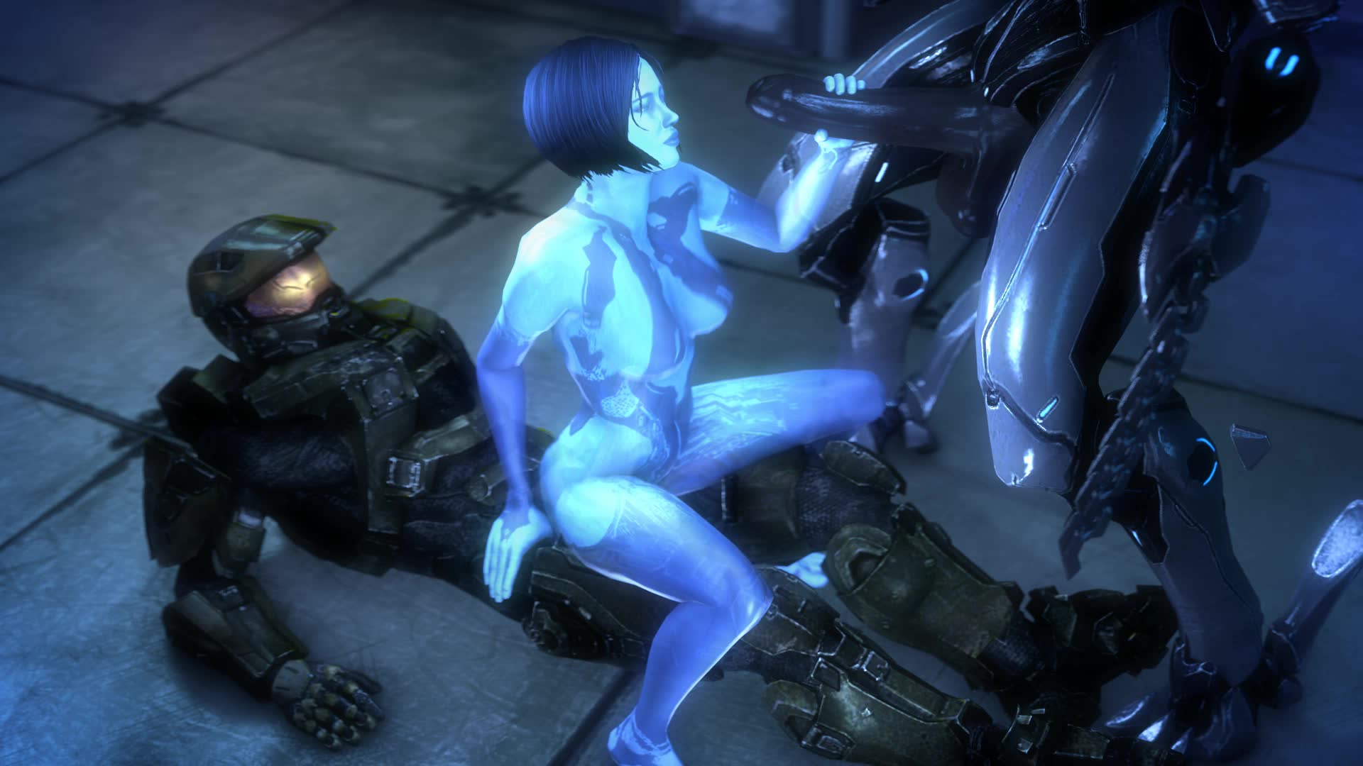 Cortana Gives Blowjob And Rides Huge Dick Together – Halo NSFW animation thumbnail