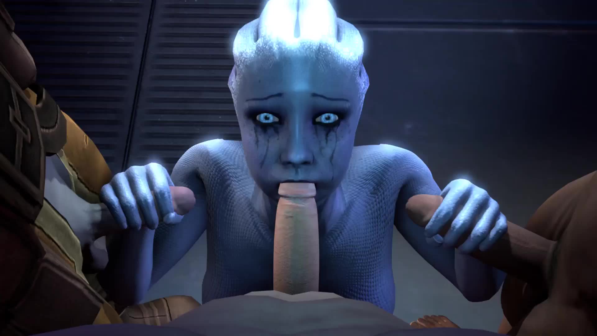 Liara T’soni Gives Deepthroat Blowjob To Big Penis – Mass Effect NSFW animation thumbnail