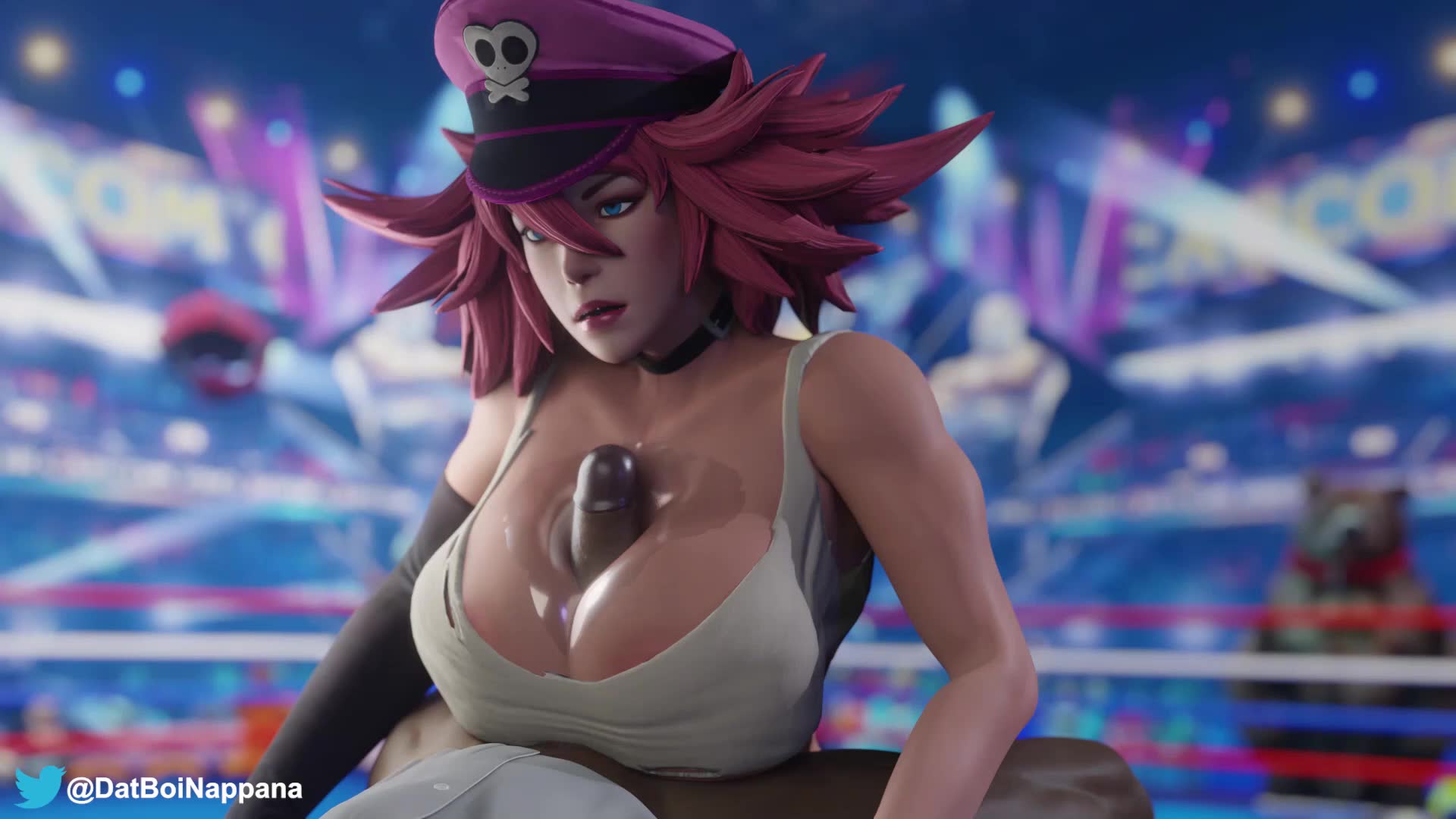 Poison Gives Boobjob To Huge Black Cock – Street Fighter NSFW animation thumbnail