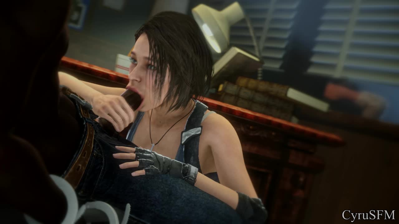 Jill Valentine Gives Deepthroat Blowjob To Big Black Cock- Resident Evil 3 NSFW animation thumbnail