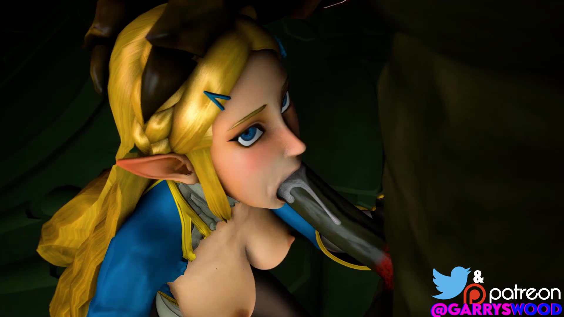 Princess Zelda Gives Deepthroat Blowjob To Huge Penis – The Legend Of Zelda NSFW animation thumbnail