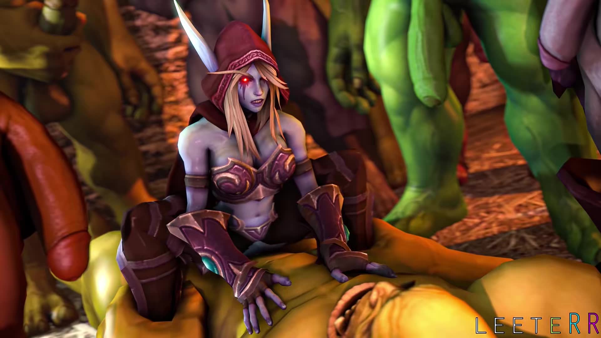 Sylvanas Windrunner Rides Huge Cock – World Of Warcraft NSFW animation thumbnail