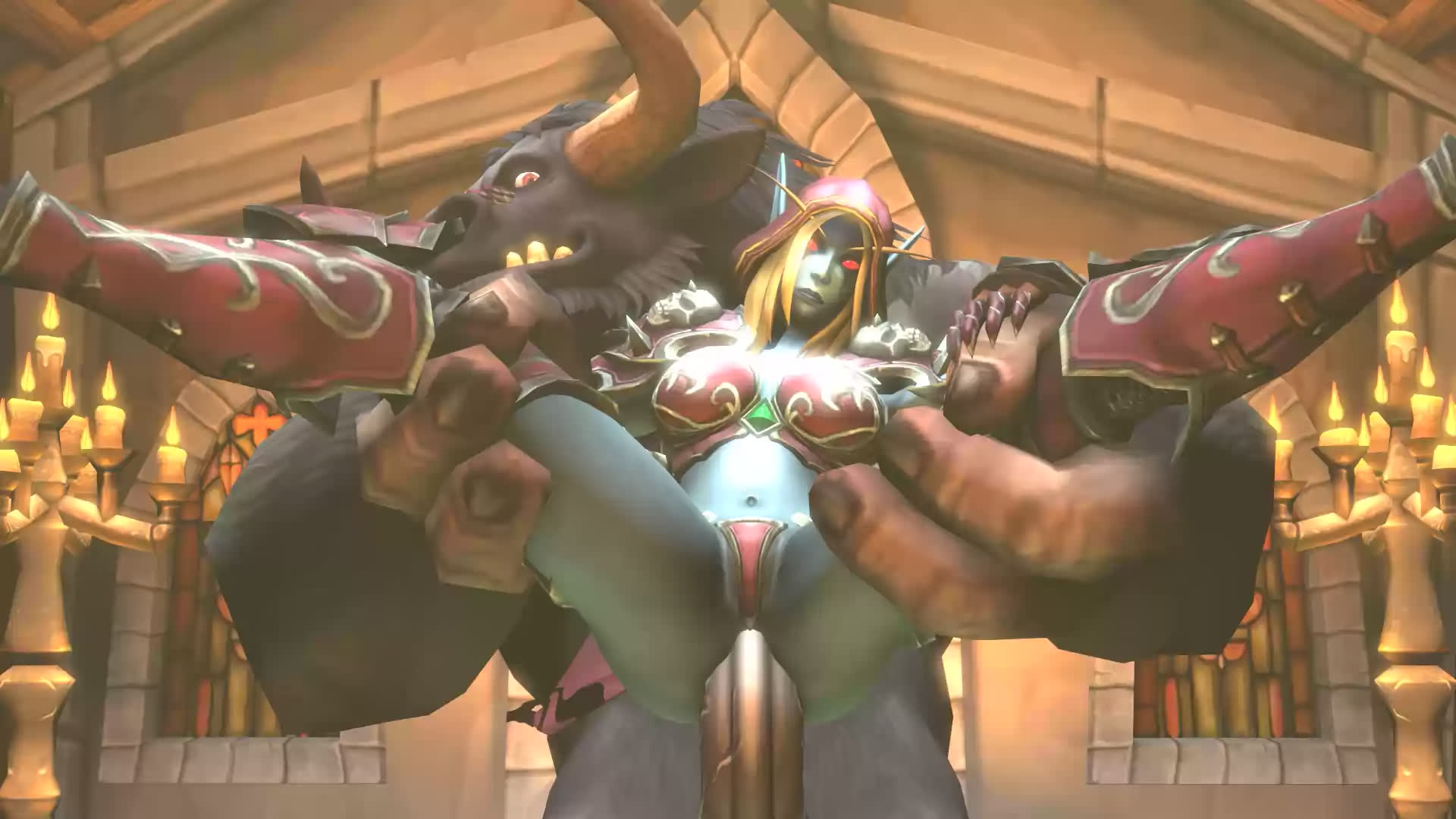 Sylvanas Windrunner Rides Huge Cock In Ass – World Of Warcraft NSFW animation thumbnail