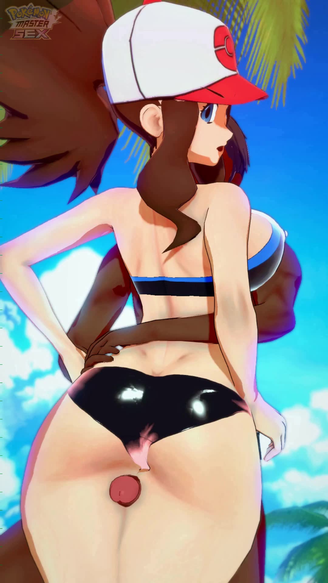 Big ass Hilda from Pokemon giving thighjob NSFW animation thumbnail