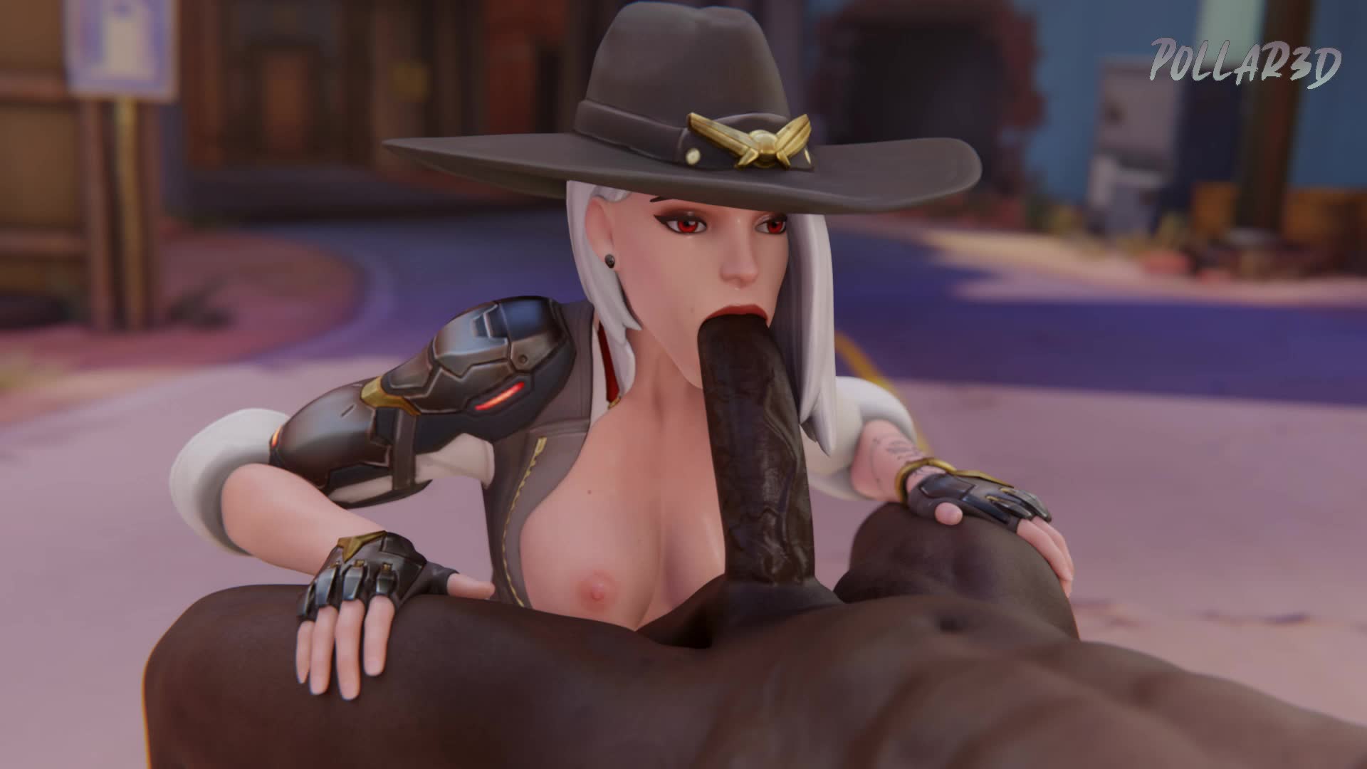 Ashe giving blowjob to a blackman – Overwatch NSFW animation thumbnail