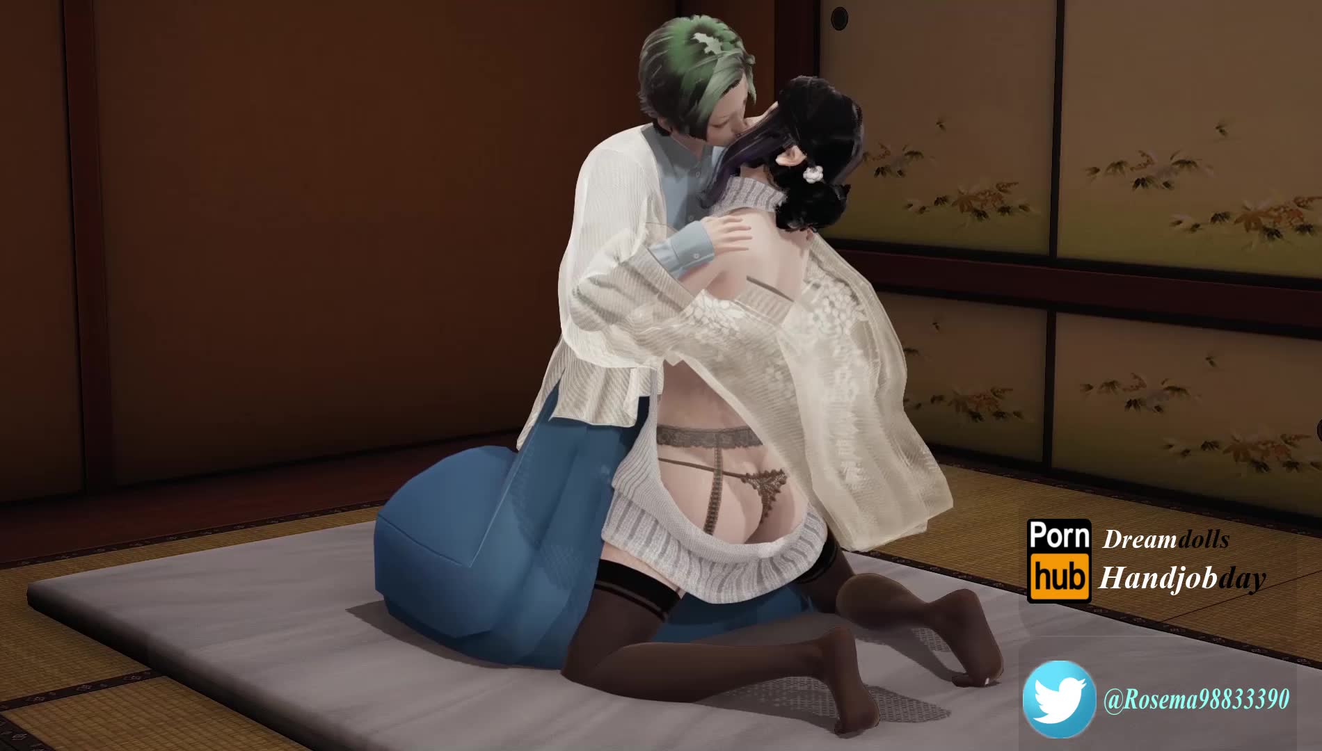 Tamayo and Yushiro kissing scene – Demon Slayer NSFW animation thumbnail