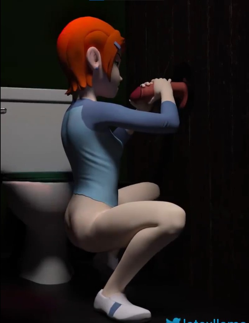 Gwen gives blowjob to a glory hole dick – Ben 10 thumbnail