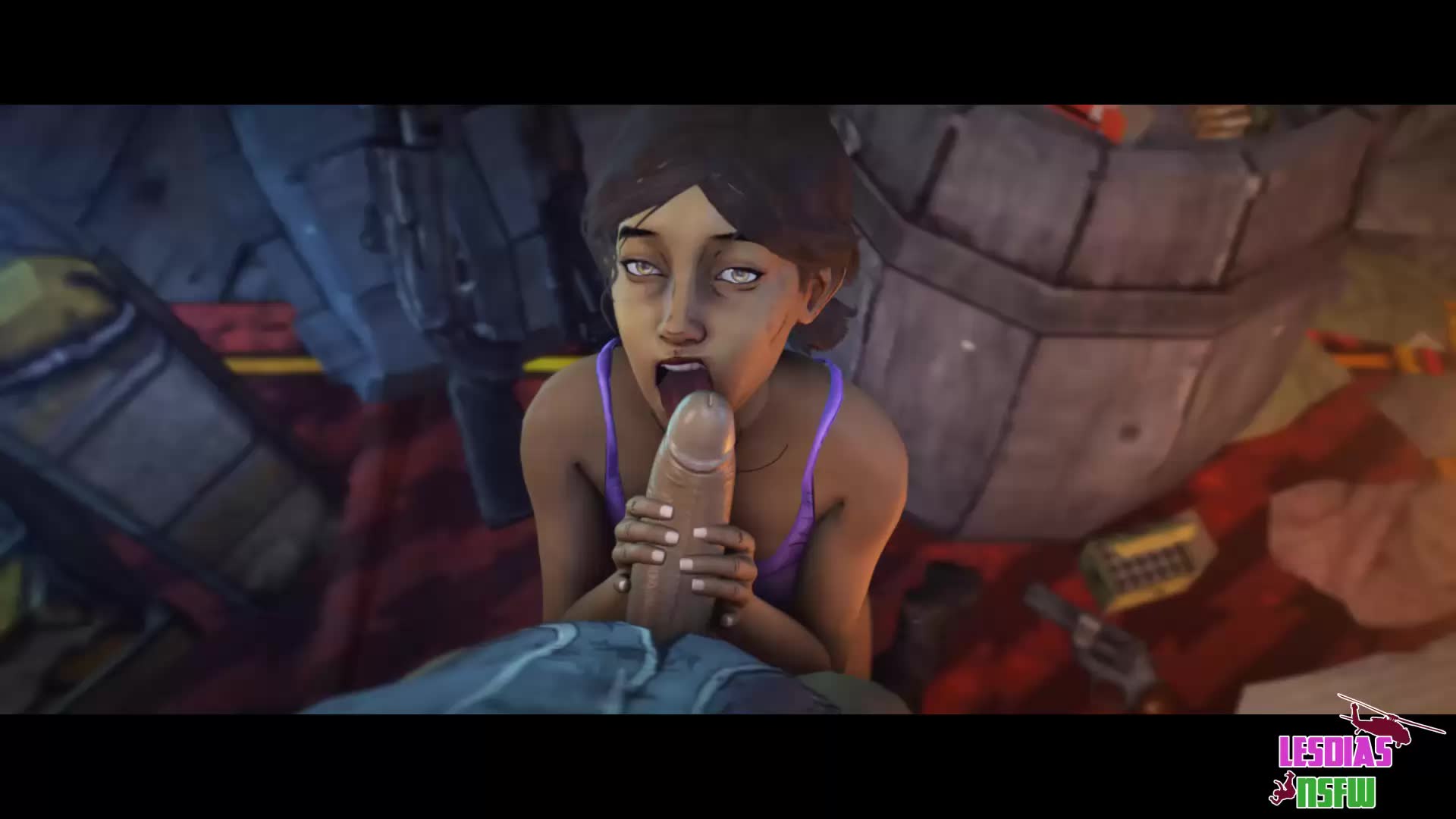 Clementine is licking a big cock – T.W.D. NSFW animation thumbnail