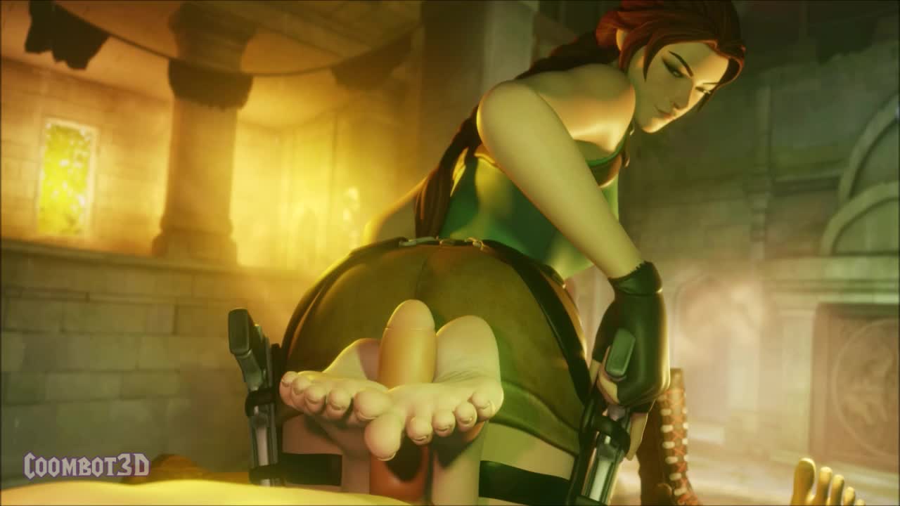 Lara gives footjob – T.R. NSFW animation thumbnail