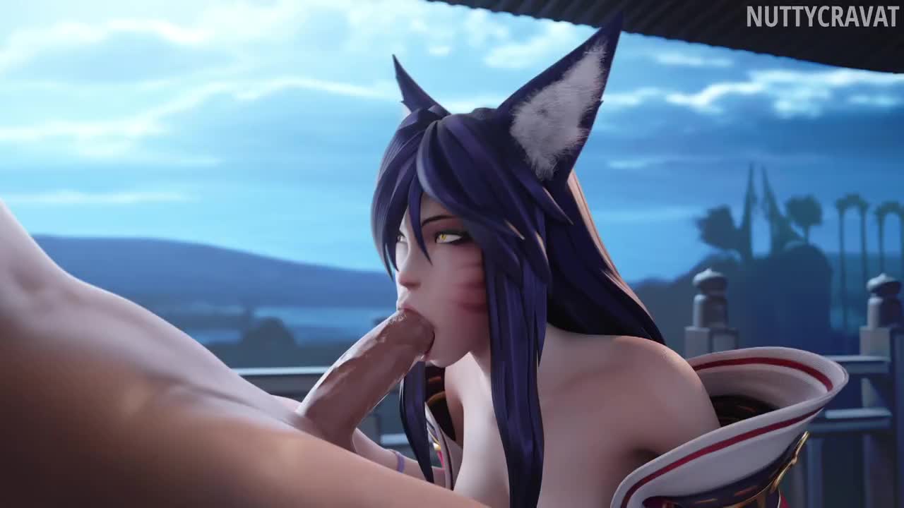 Ahri Deepthroat Cumshot – League of Legends NSFW animation thumbnail