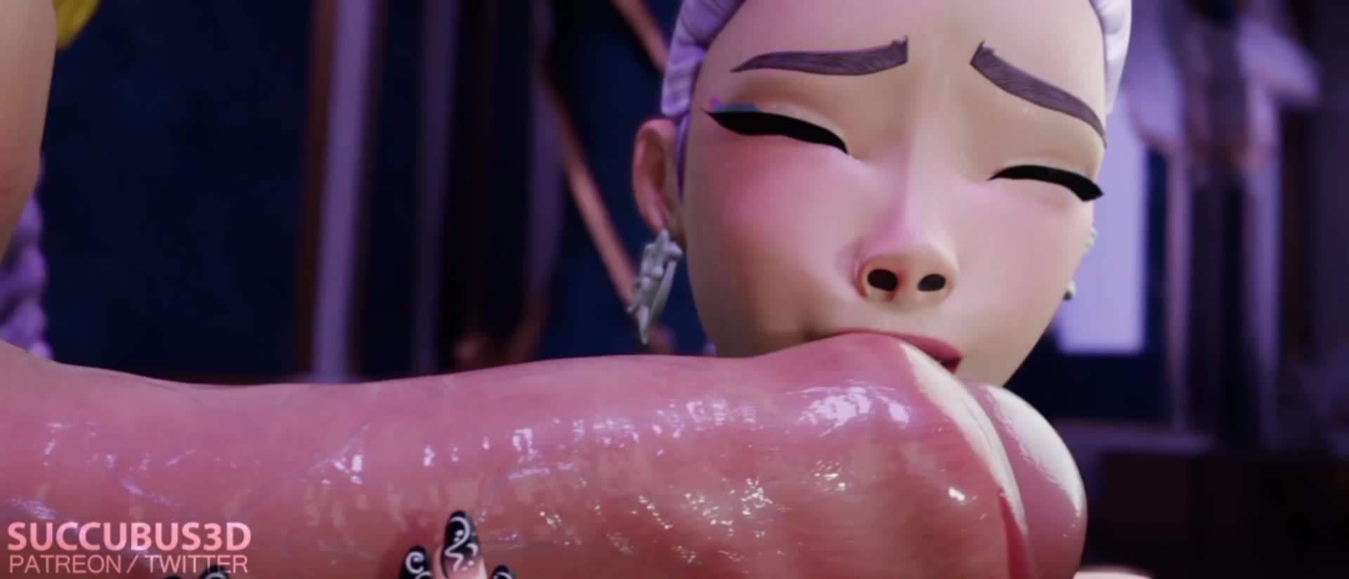 Rumi Deepthroats Mira Futa – KPOP Demon Hunters NSFW animation thumbnail