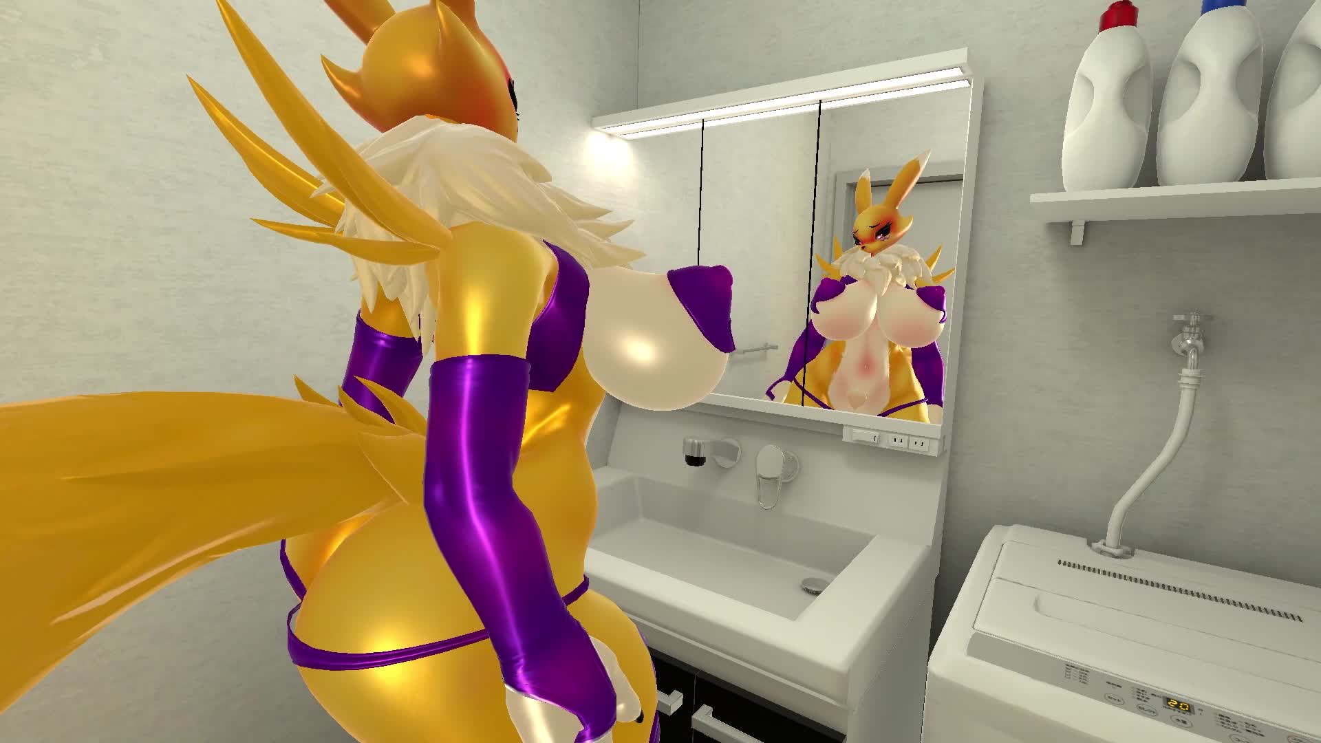 Renamon Vibrator Squirts – Digimon NSFW animation thumbnail