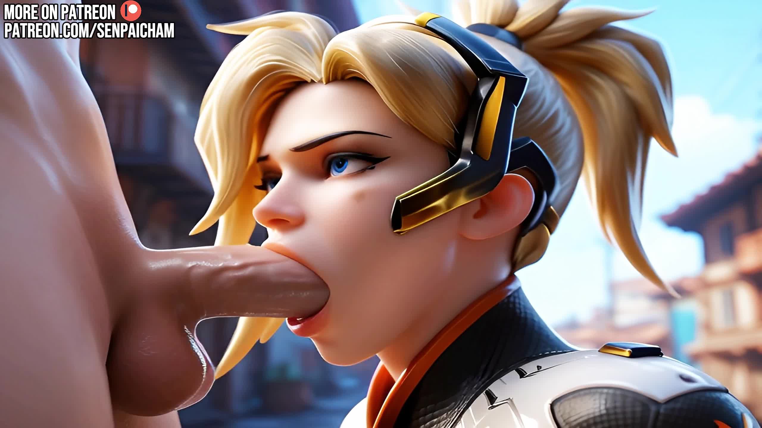 Mercy Blowjob Cumshot – Overwatch NSFW animation thumbnail