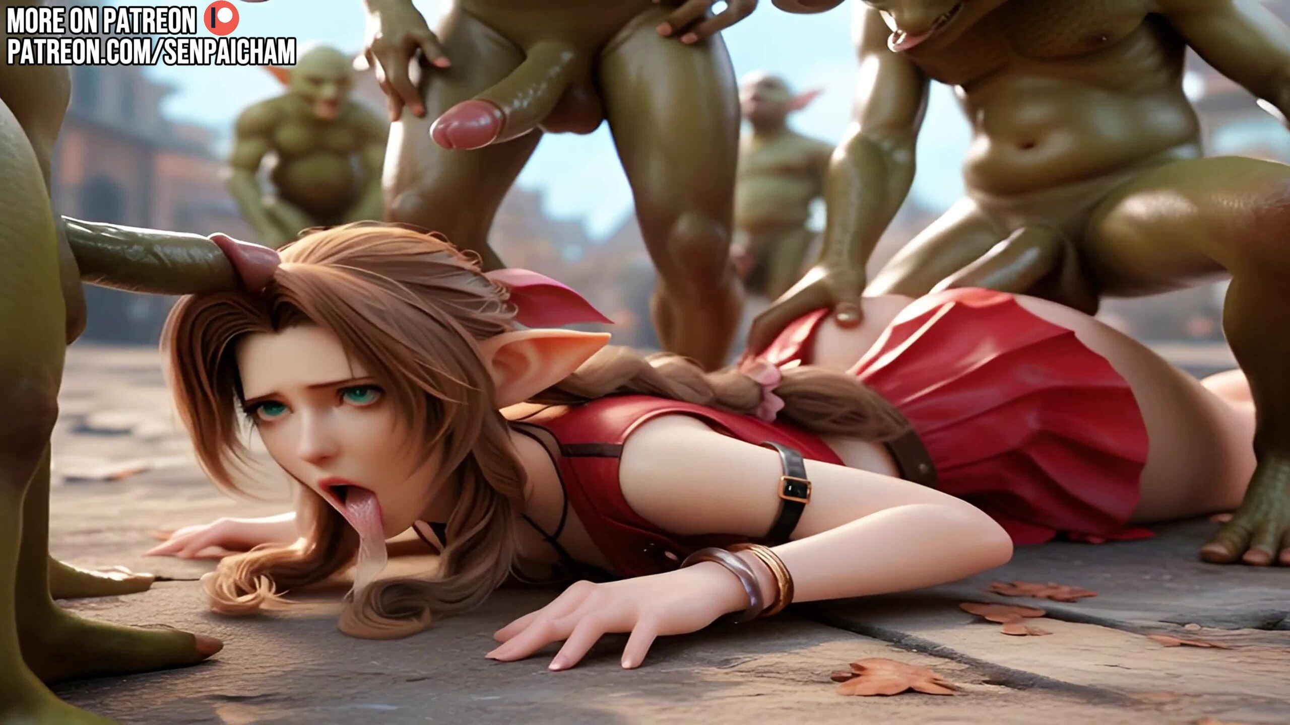 Goblin Pounds Aerith’s Dripping Pussy – Final Fantasy NSFW animation thumbnail