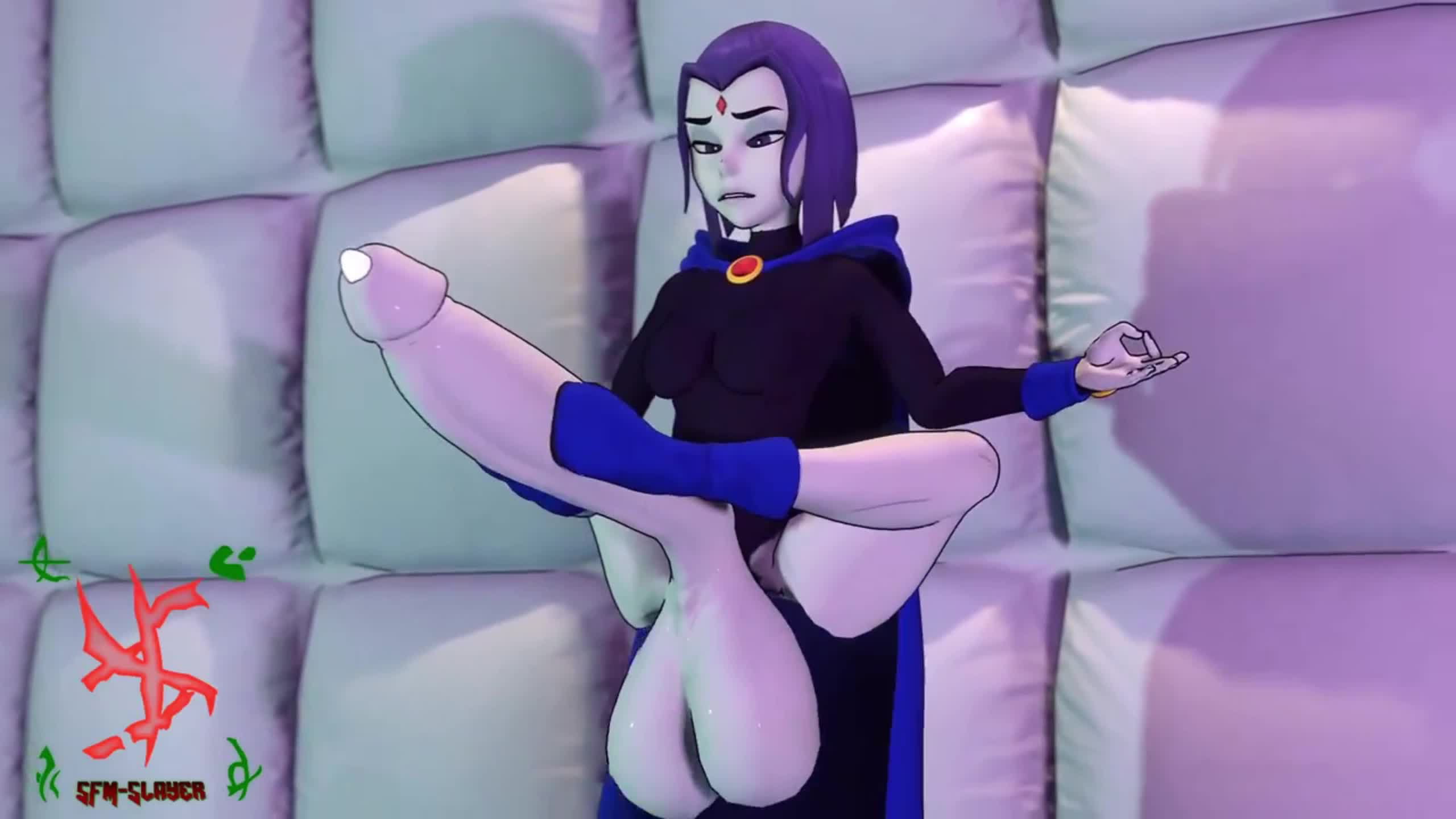 Raven’s Teasing Autofootjob – Teen Titans NSFW animation thumbnail