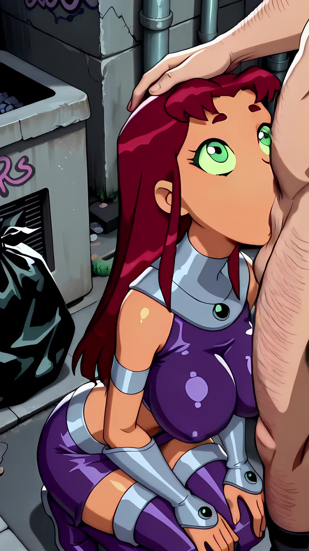 Starfire’s Deepthroat Blowjob – Teen Titans NSFW animation thumbnail