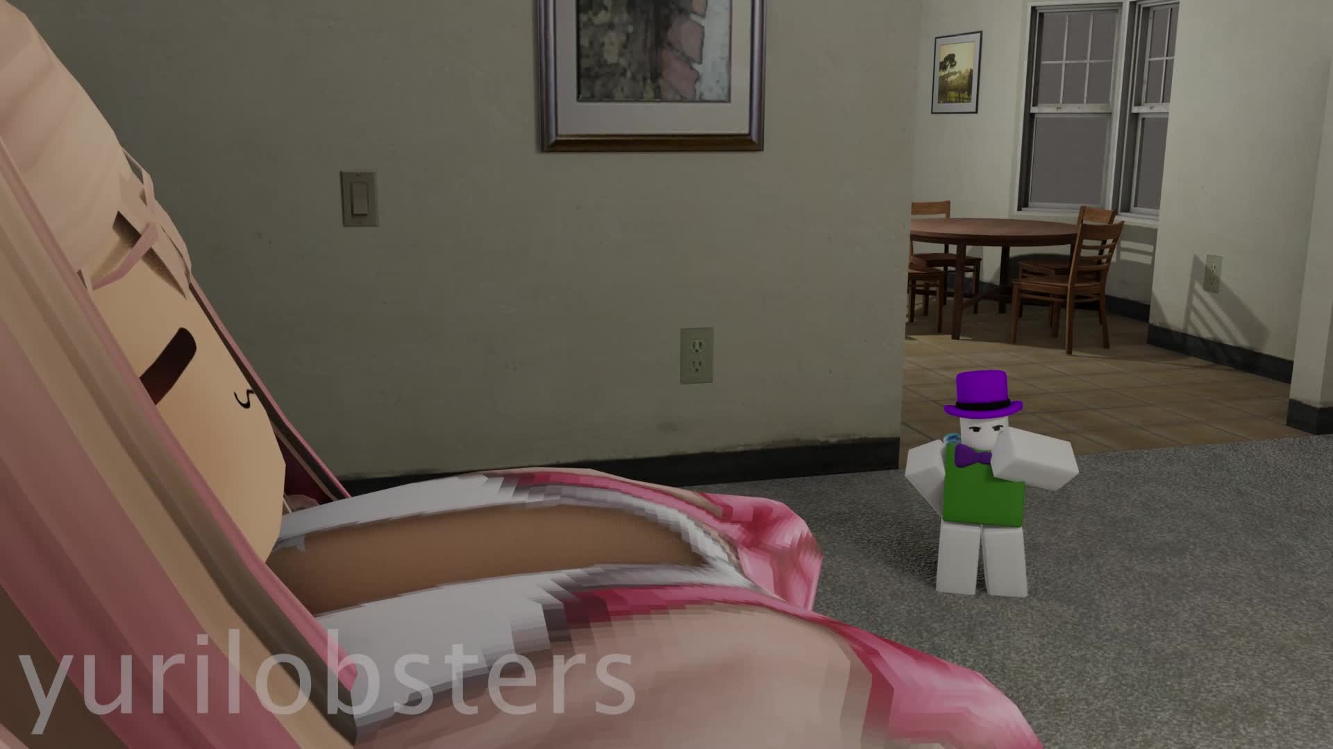 Gyaru Belly Inflation – Roblox NSFW animation thumbnail