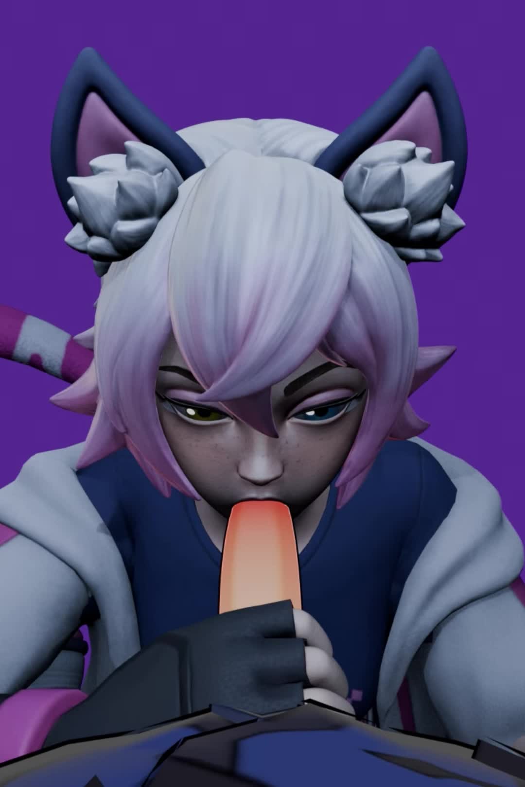 Catrin POV Blowjob Cat Ears – Fortnite NSFW animation thumbnail