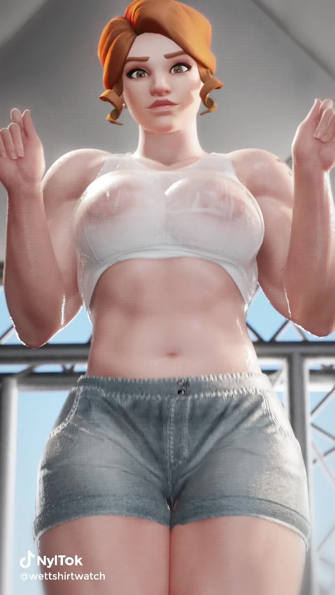 Brigitte’s Wet T-Shirt – Overwatch NSFW animation thumbnail