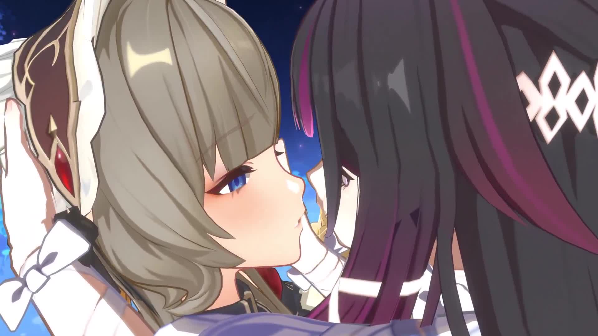 Columbina Kisses Sandrone-Genshin Impact NSFW animation thumbnail