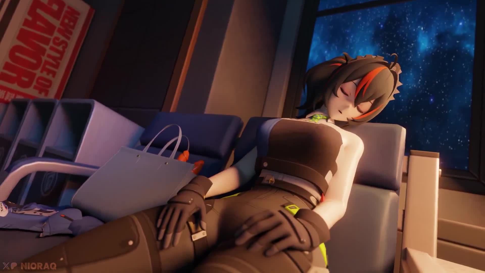 Zhu Yuan Double Dildo Penetration – Zenless Zone Zero NSFW animation thumbnail