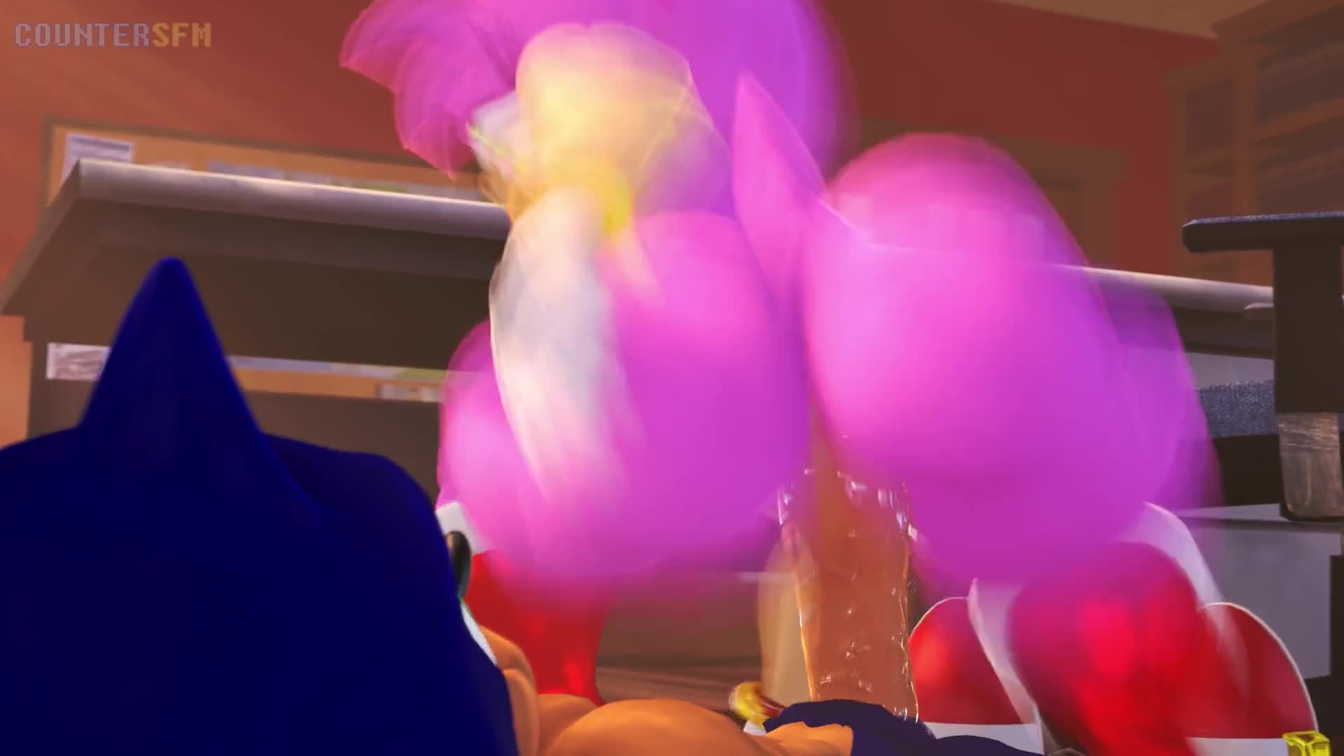 Amy Rose Anal Fucks Sonic -Sonic the Hedgehog NSFW animation thumbnail