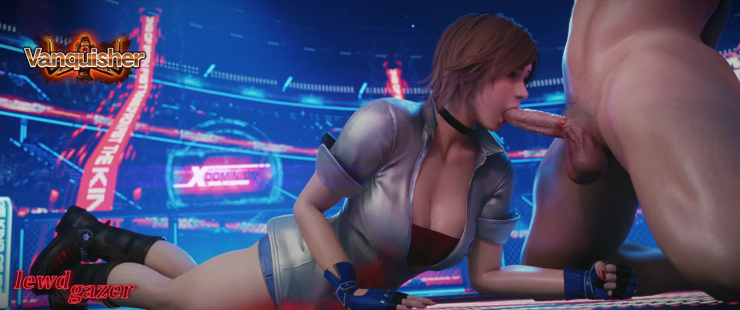 Asuka Kazama CFNM Lipstick Blowjob – Tekken NSFW animation thumbnail