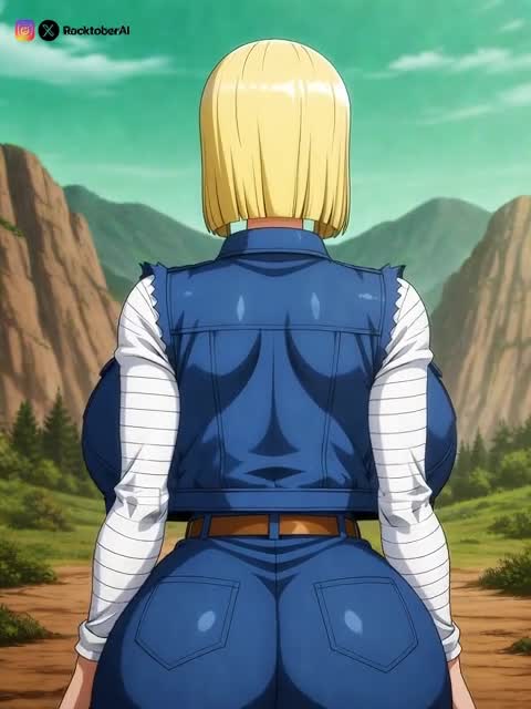 Android 18 Bounces Massive Tits and Ass – Dragon Ball NSFW animation thumbnail