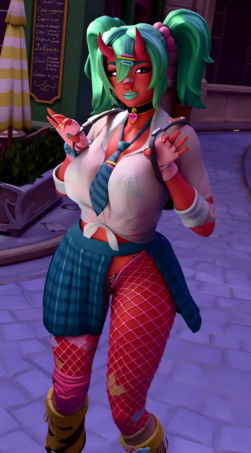 Nemia Demon Girl Teases Imminent Sex – Fortnite NSFW animation thumbnail