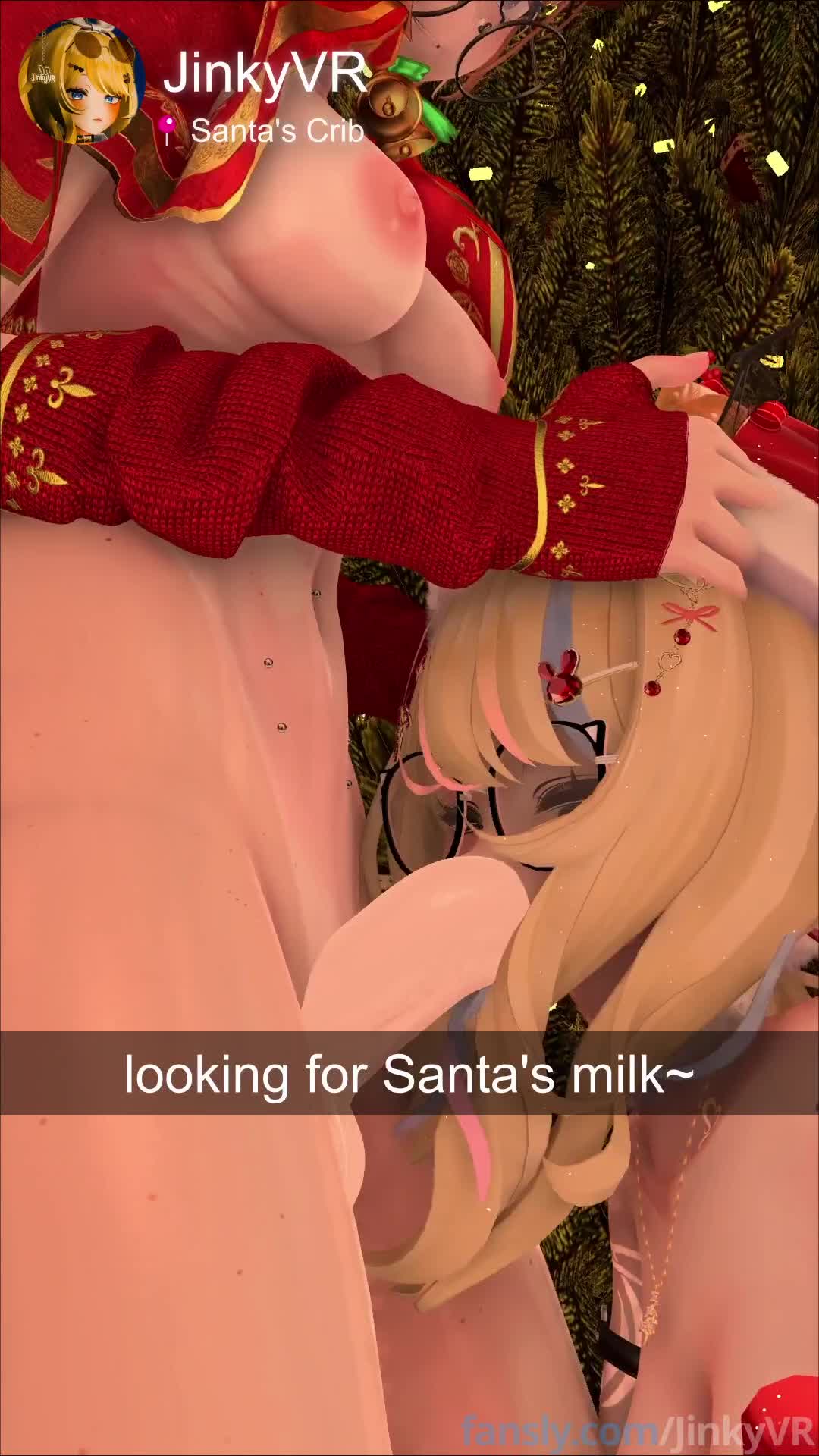 Blonde Girl Deepthroats Christmas Futa – VRChat NSFW animation thumbnail