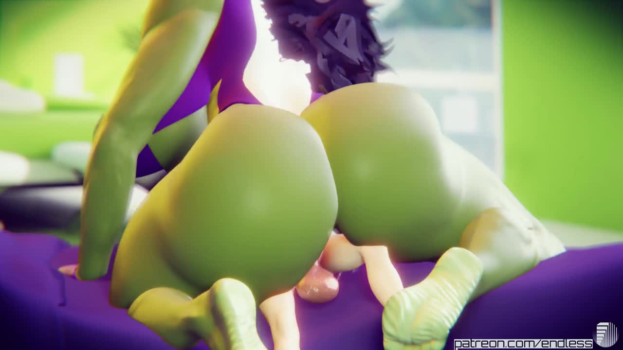 She-Hulk’s Femdom Anal Cowgirl Ride -Marvel Comics NSFW animation thumbnail