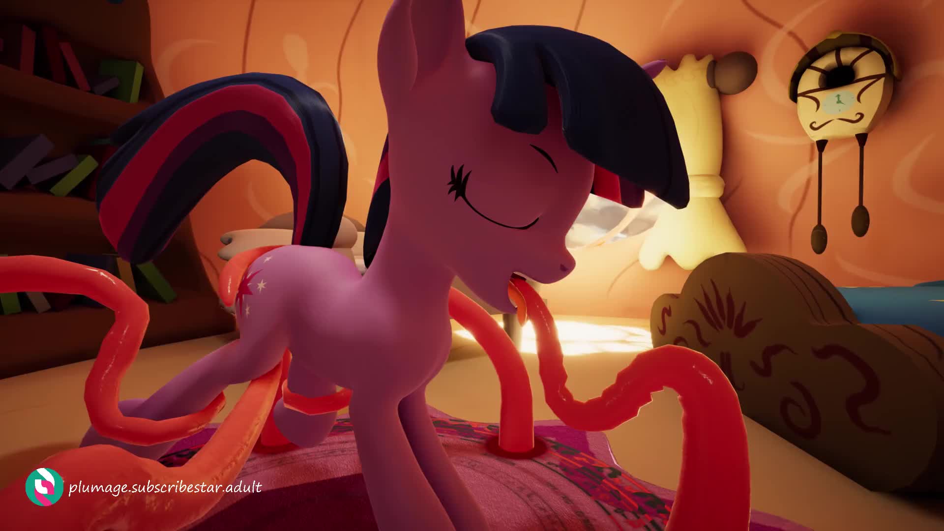 Twilight Sparkle Bound Tentacle Blowjob – My Little Pony NSFW animation thumbnail