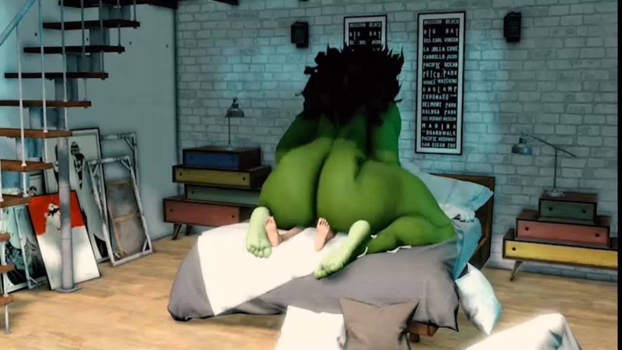 She-Hulk Bounces on Cock – Marvel Comics NSFW animation thumbnail