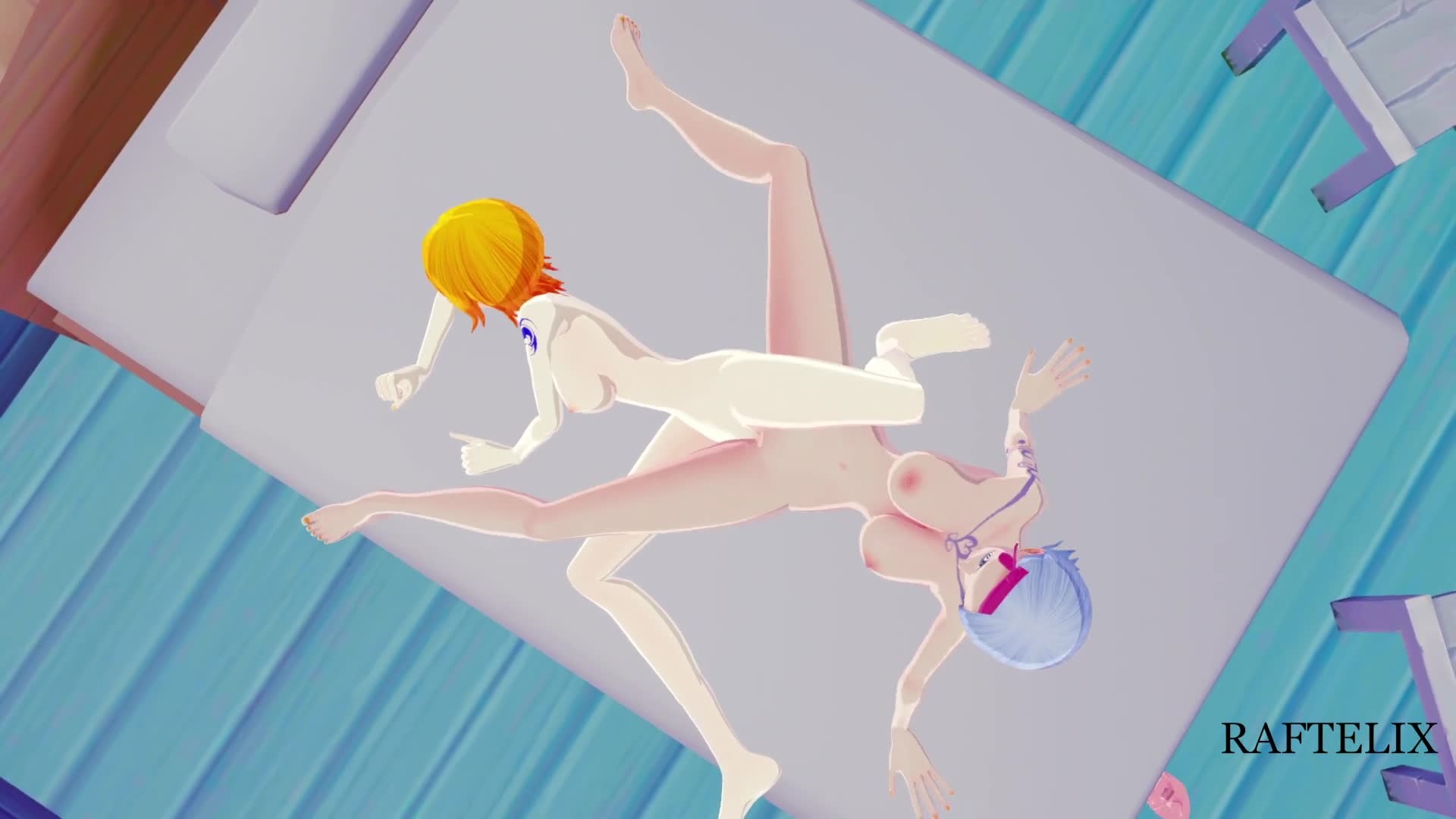 Nami and Nojiko Scissoring Cunnilingus Yuri – One Piece NSFW animation thumbnail