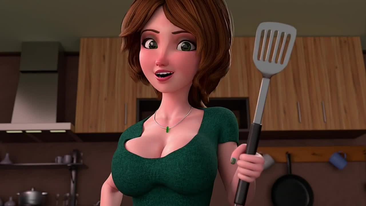 Aunt Cass Bouncing Tits Tease -Big Hero 6 NSFW animation thumbnail