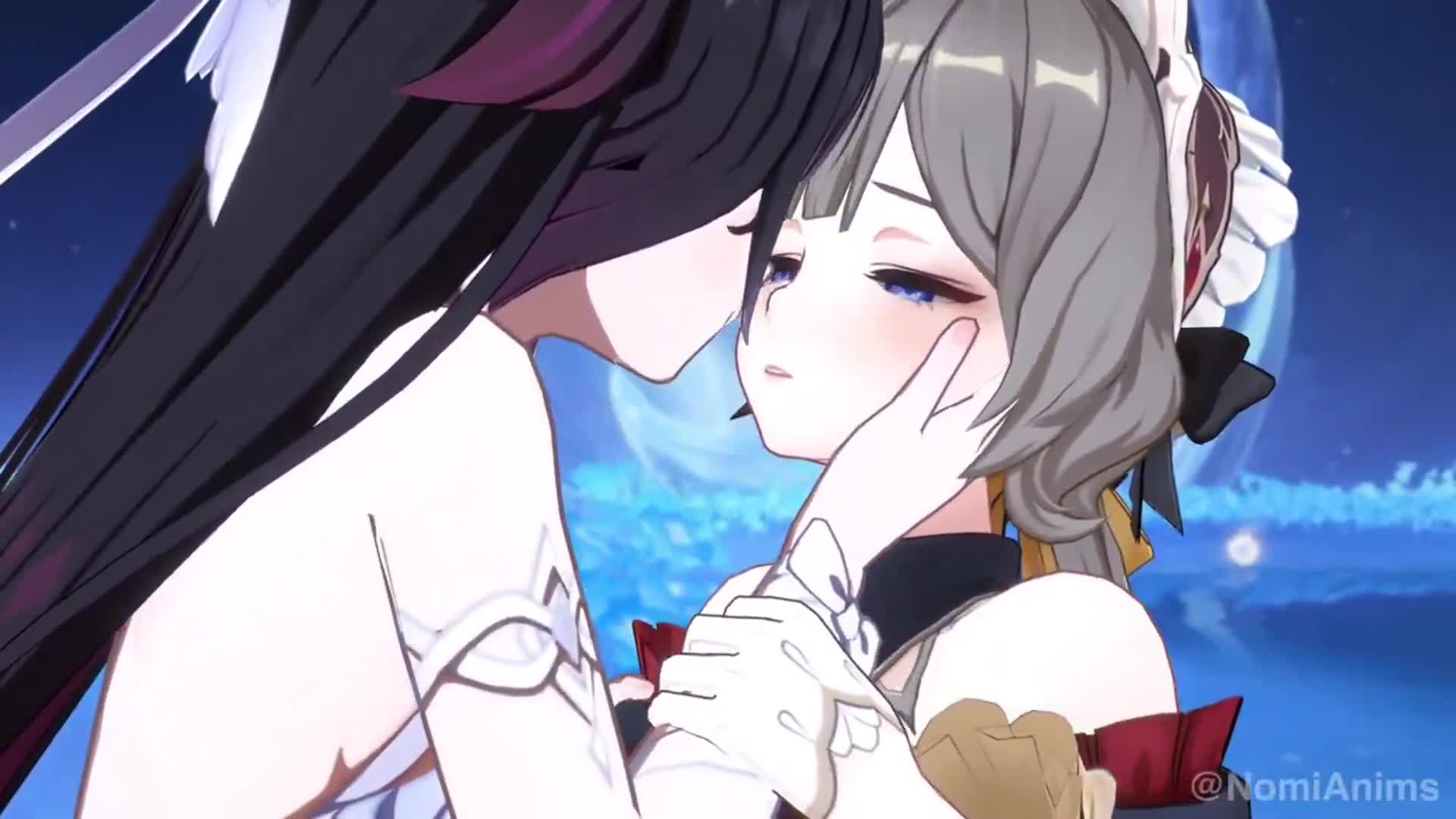 Columbina Dominates Sandrone Deep Kiss -Genshin Impact NSFW animation thumbnail
