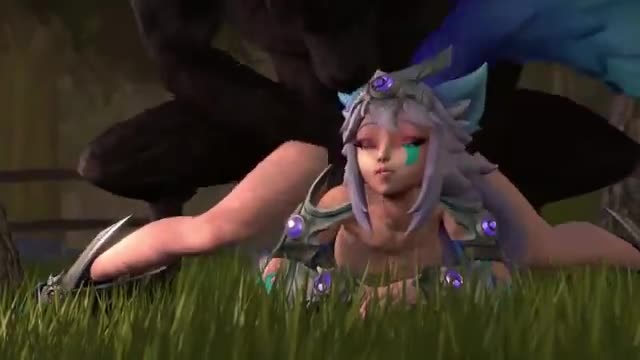 Io Cheats with Werewolf Knot Creampie – Paladins NSFW animation thumbnail