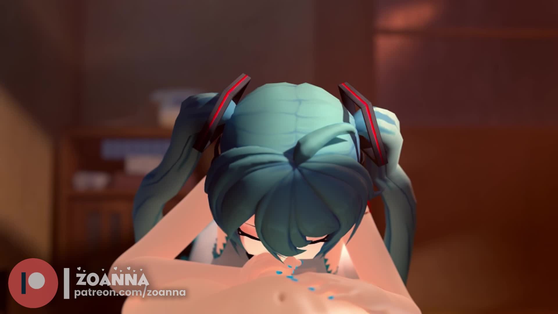 Hatsune Miku Deepthroat Handjob Blowjob POV -Vocaloid NSFW animation thumbnail