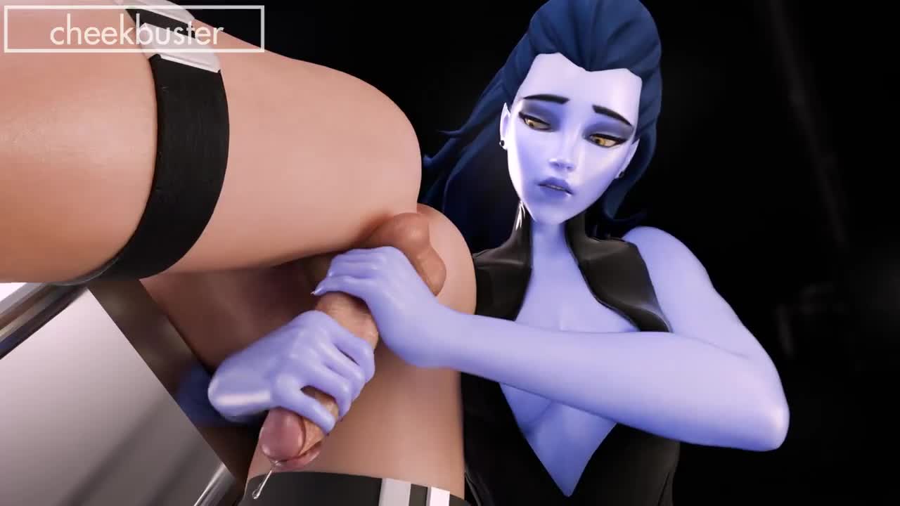 Widowmaker Femdom Handjob Milking Edging -Overwatch 2 NSFW animation thumbnail
