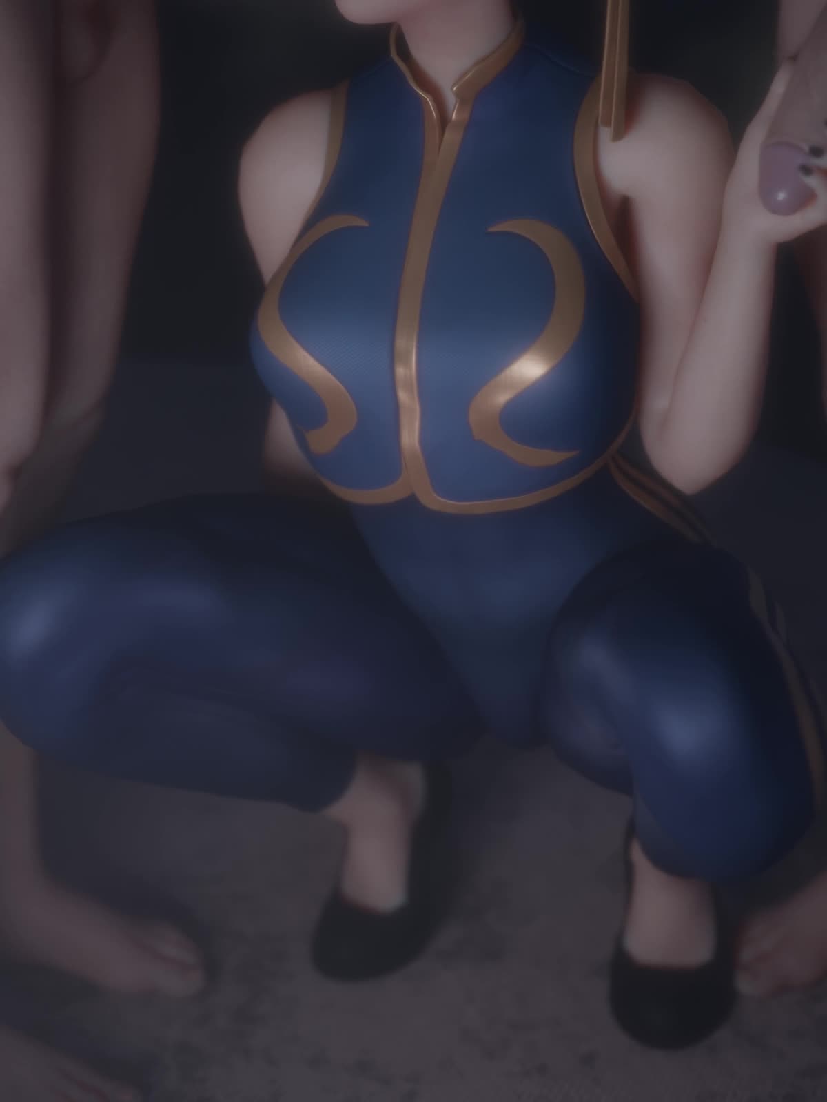 Chun-Li (Fortnite) Double Blowjob MMF Threesome NSFW animation thumbnail