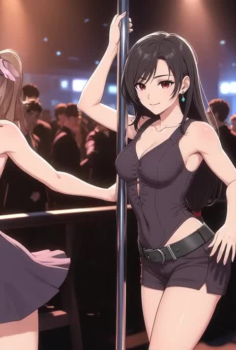 Tifa & Aerith Ass-Focused Pole Dancing -FFVII Remake NSFW animation thumbnail