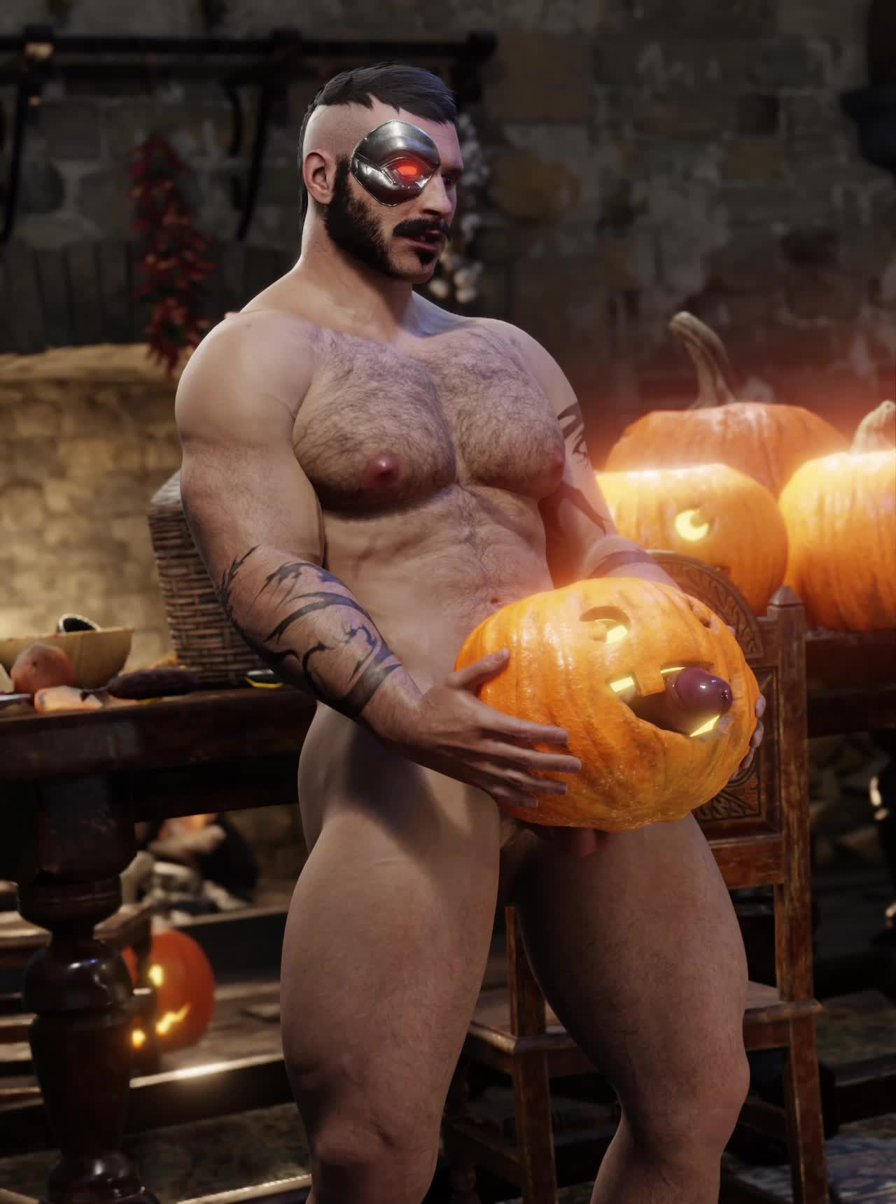 Kano Fucks Halloween Pumpkin Hard -Mortal Kombat 11 NSFW animation thumbnail