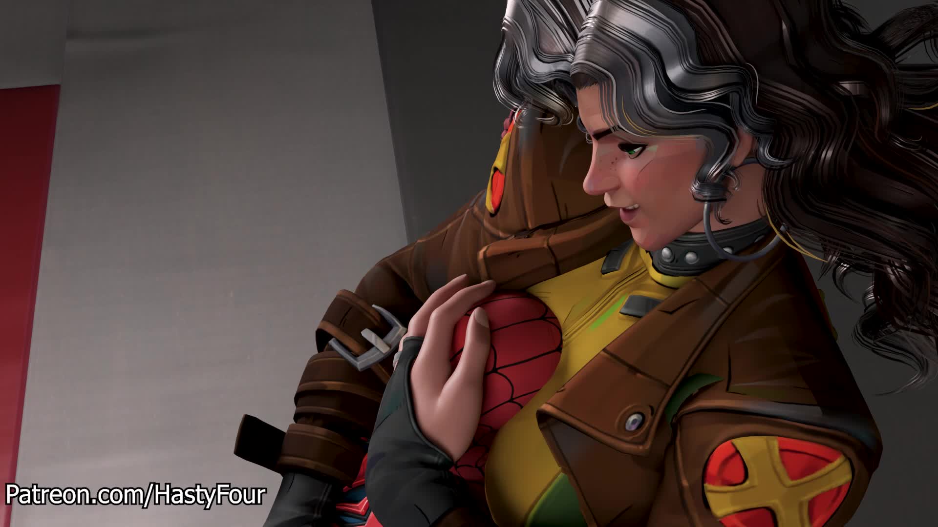 Rogue Boob-Smothers Submissive Spider-Man – Marvel Rivals NSFW animation thumbnail