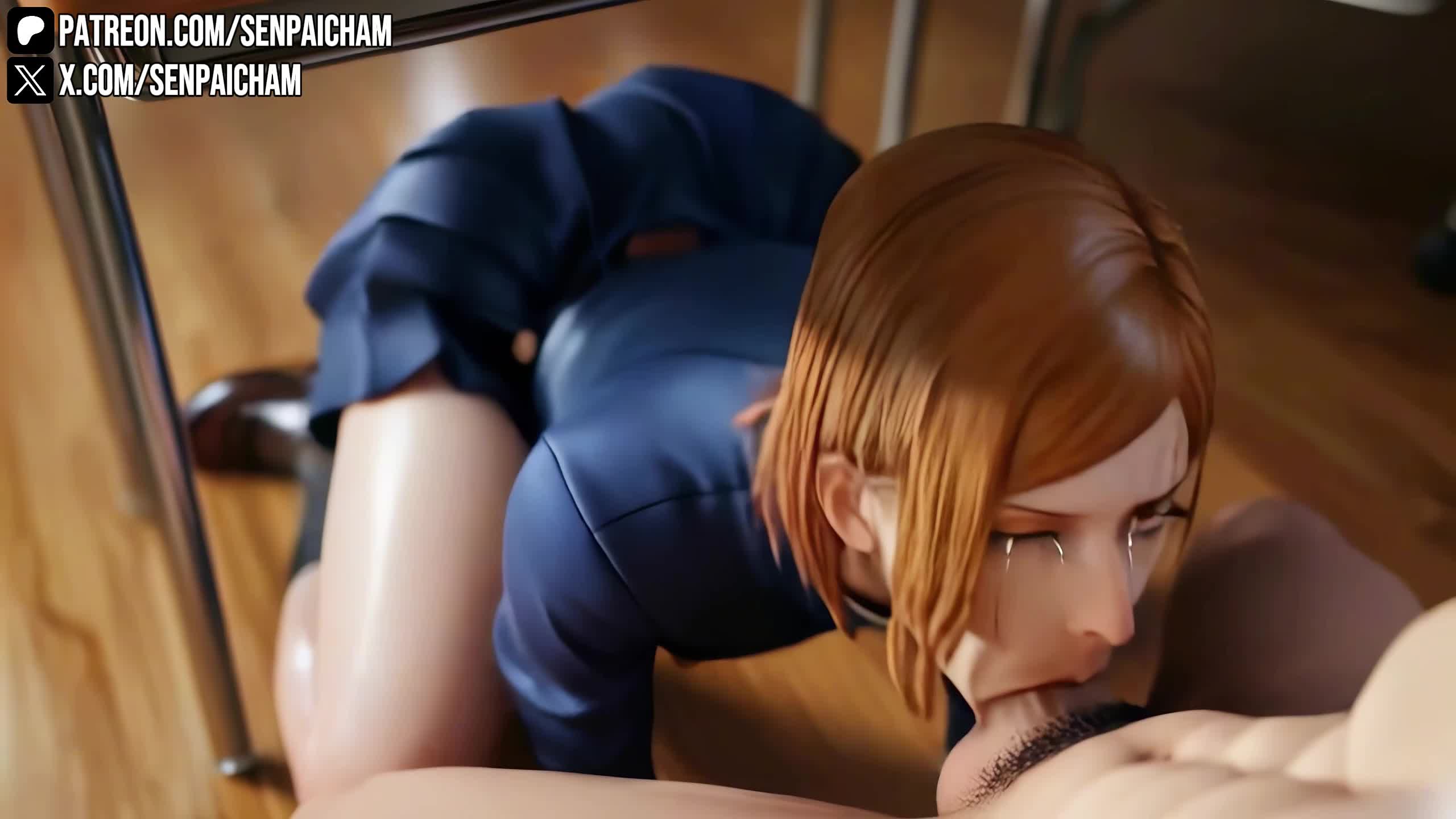 Nobara Kugisaki Forced POV Blowjob Huge Cock – Jujutsu Kaisen NSFW animation thumbnail